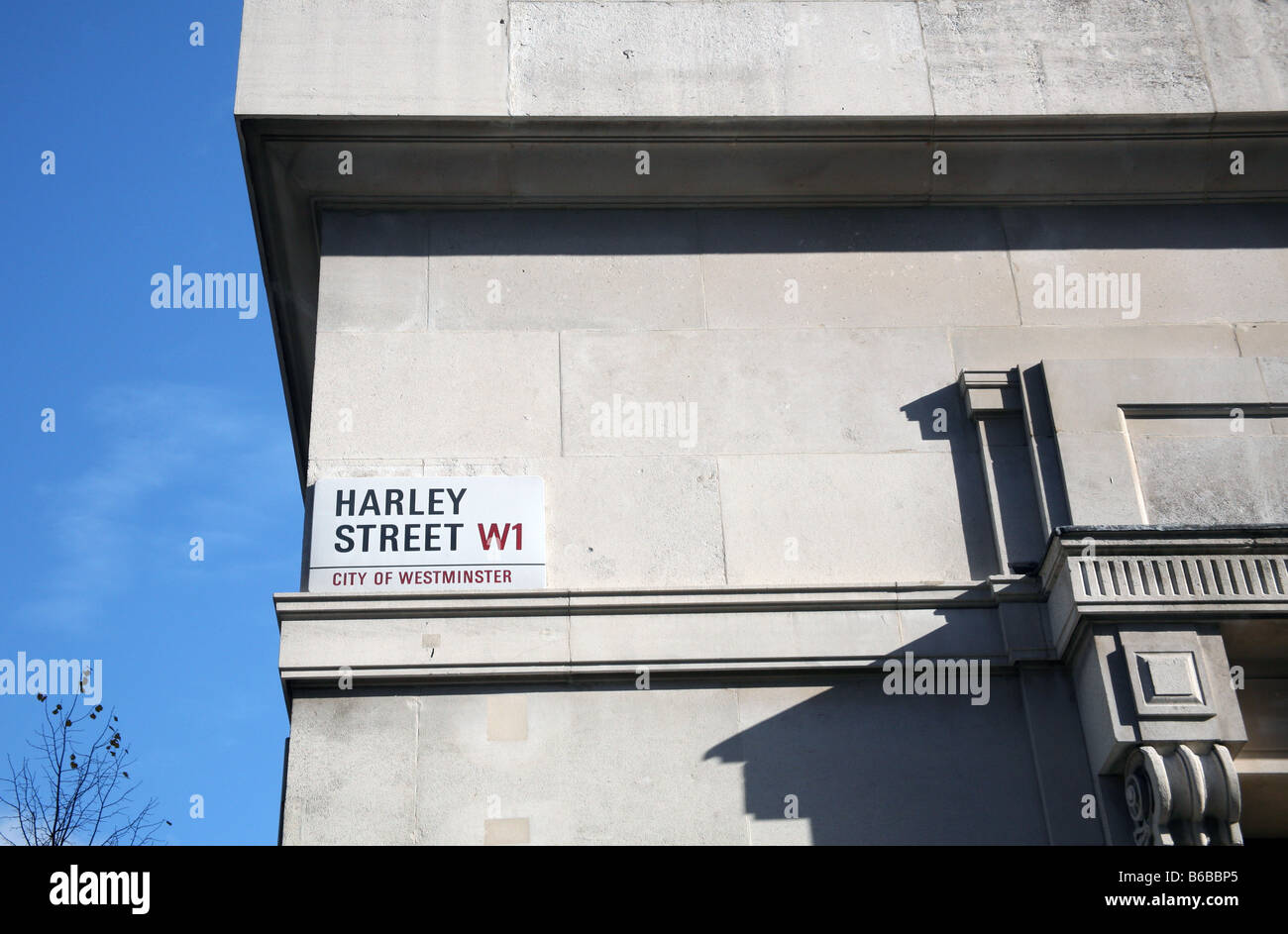 Harley Street a Londra, famoso per la medicina privata Foto Stock