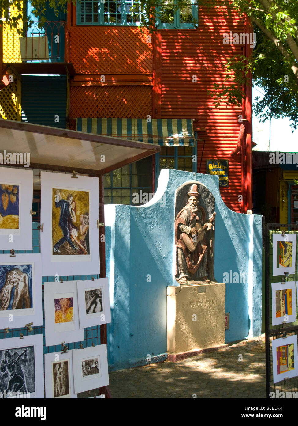 Tango le foto sul display a La Boca, Buenos Aires, Argentina Foto Stock