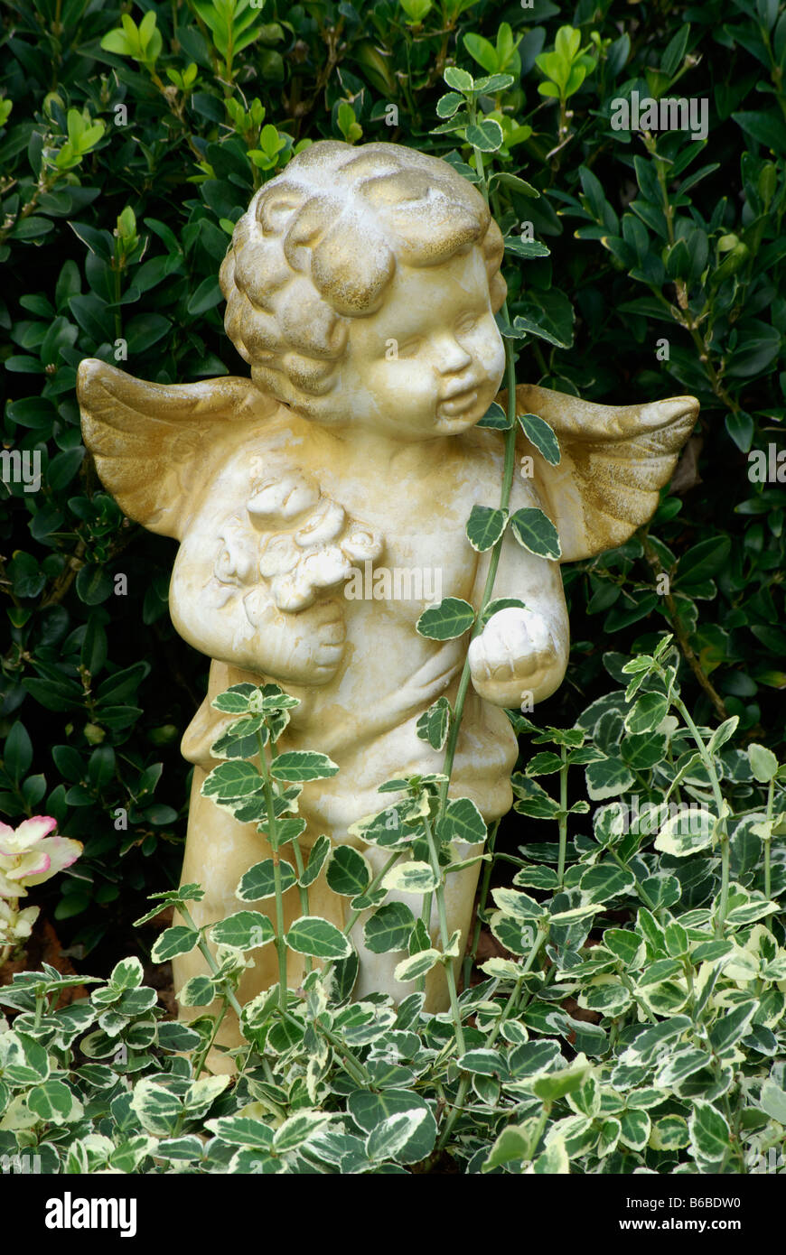 Angelo scultura statua ivy grave Foto Stock