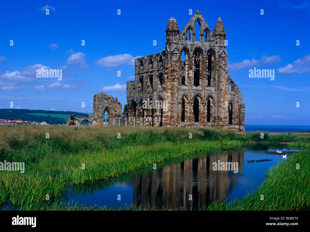 Whitby Abbey, North Yorkshire Foto Stock