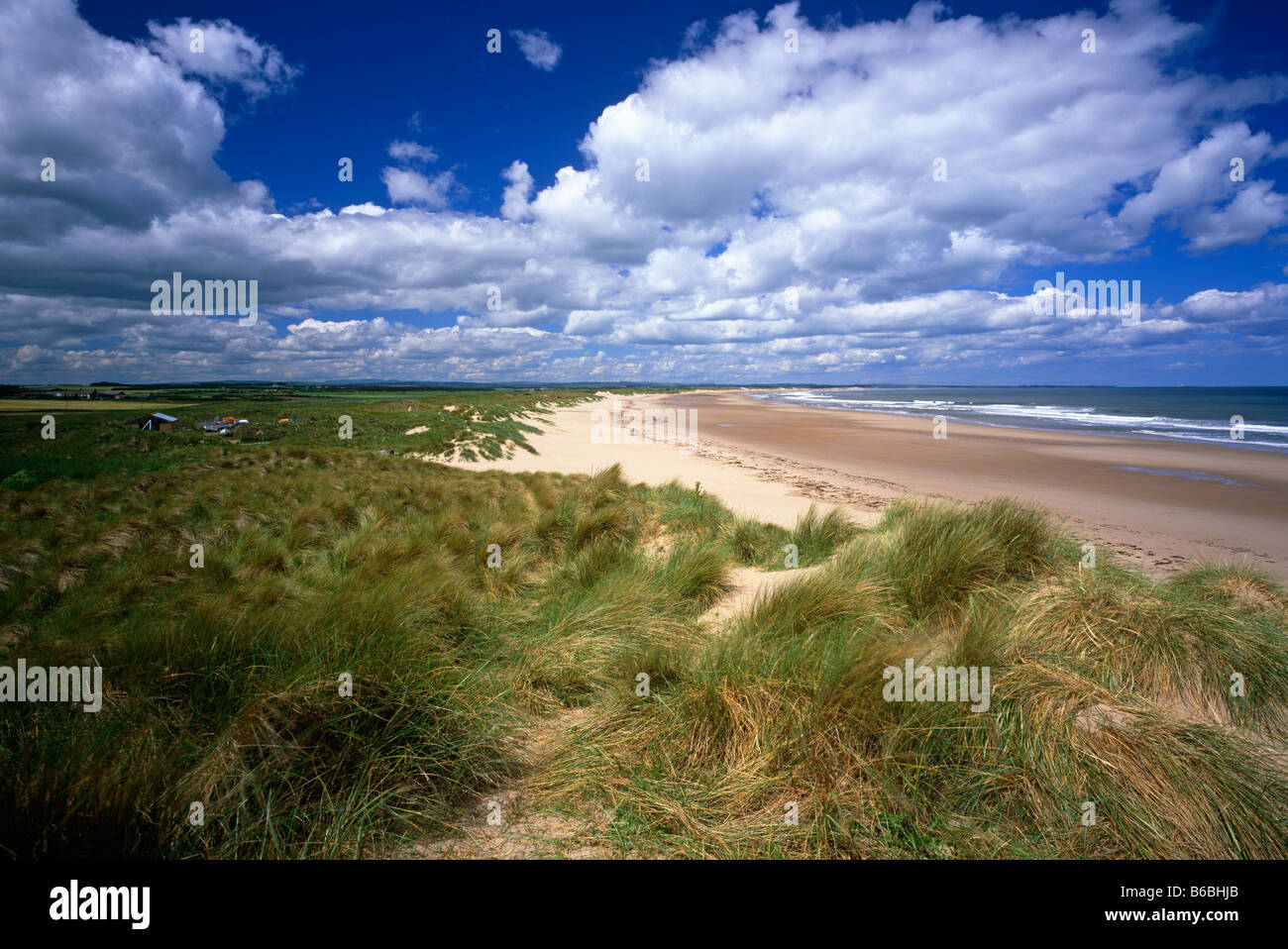 Druridge Bay vicino Cresswell, Northumberland Foto Stock