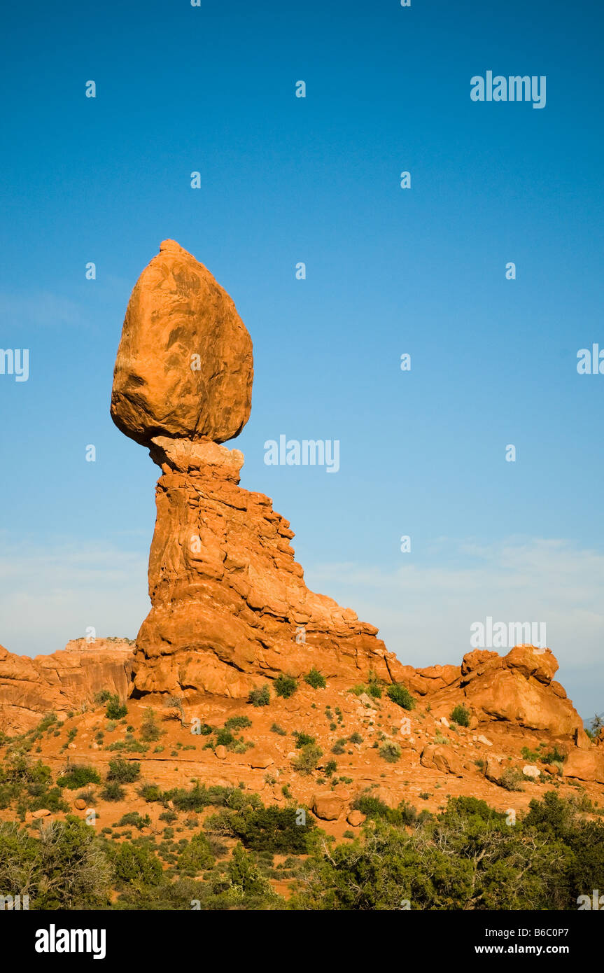 Equilibrato rock Arches National Park nello Utah Stati Uniti d'America Foto Stock