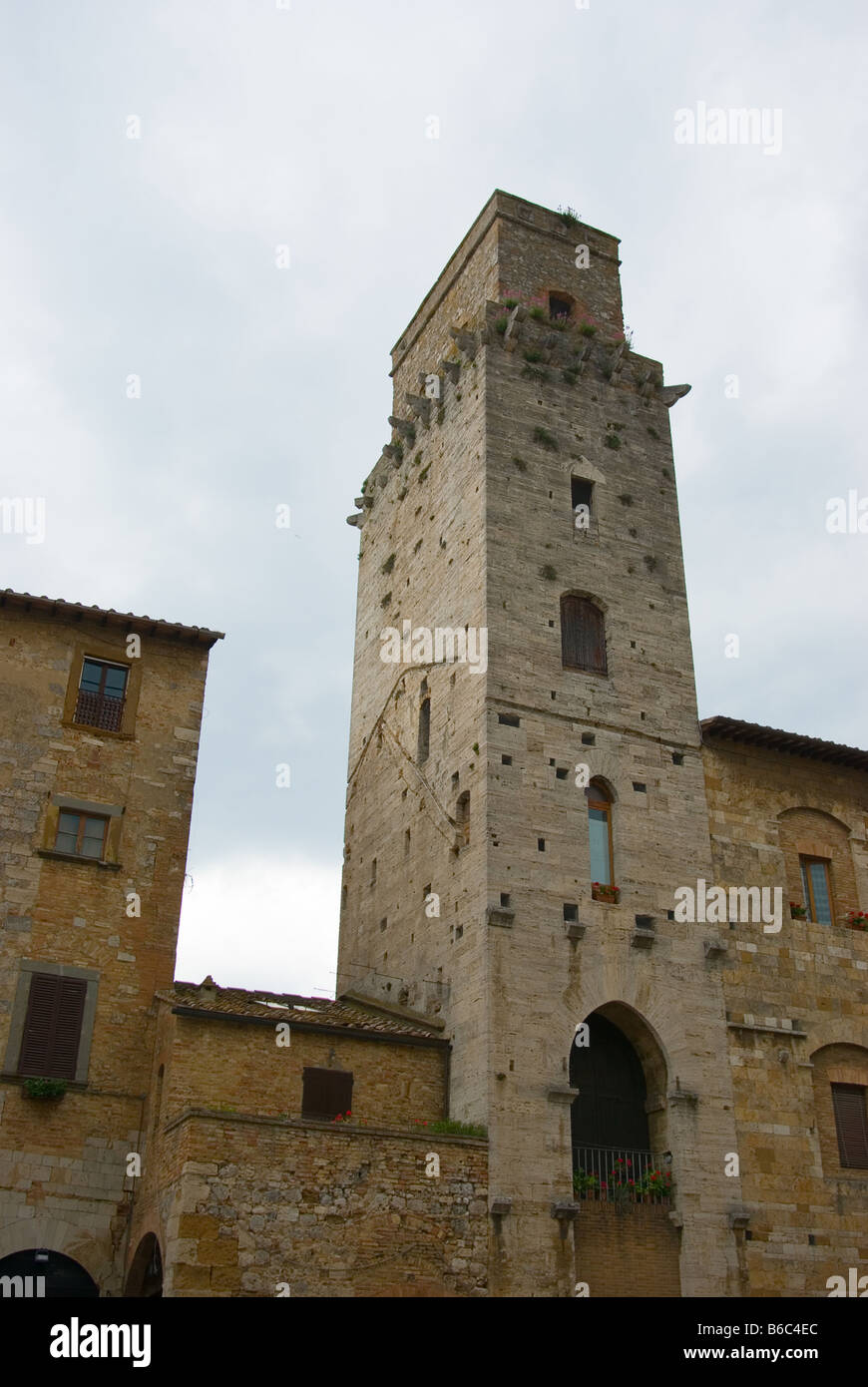 Vista sulla città di San Gimignano, Toscana, Italia, Europa Foto Stock