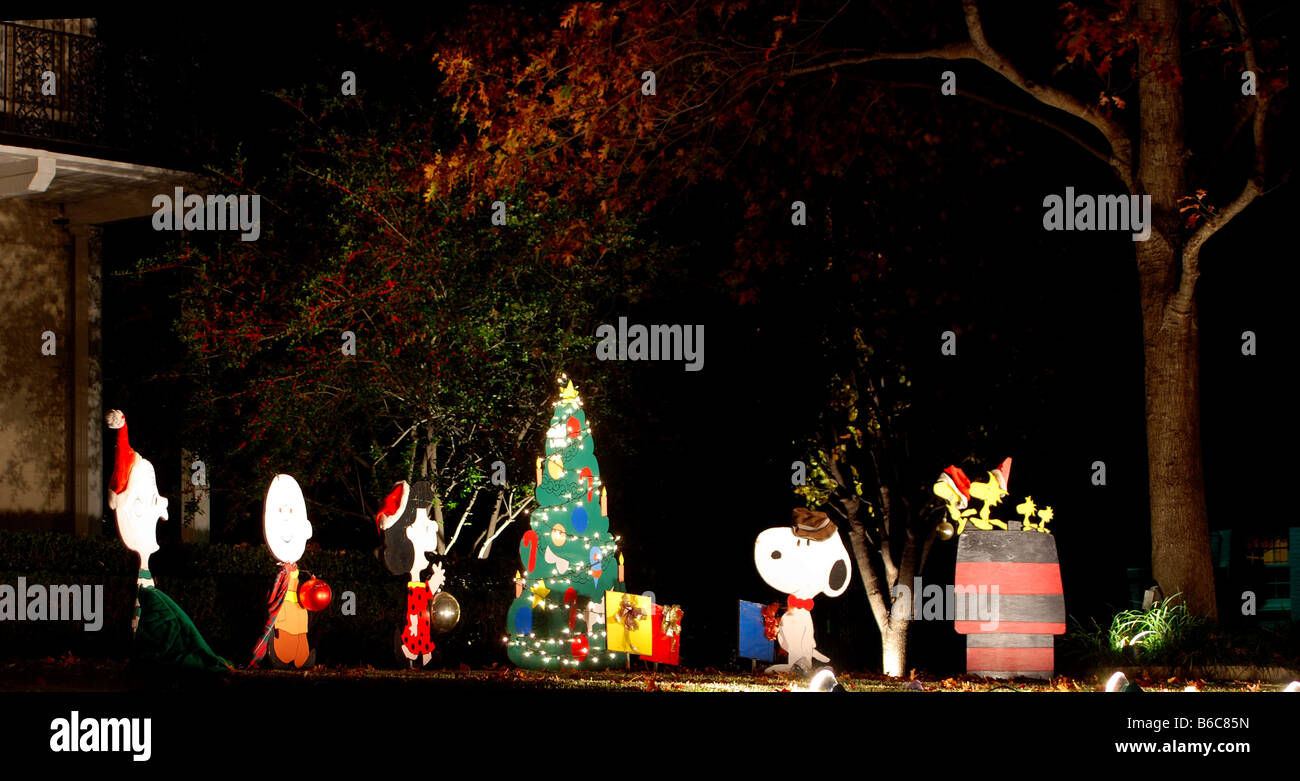 Charlie Brown Display di Natale Foto Stock