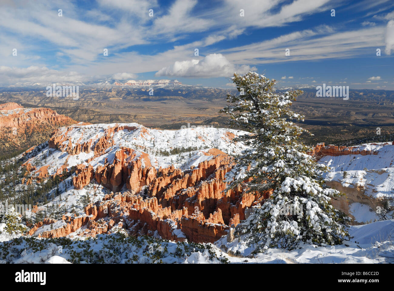 Inverno a Bryce Canyon, Utah Foto Stock