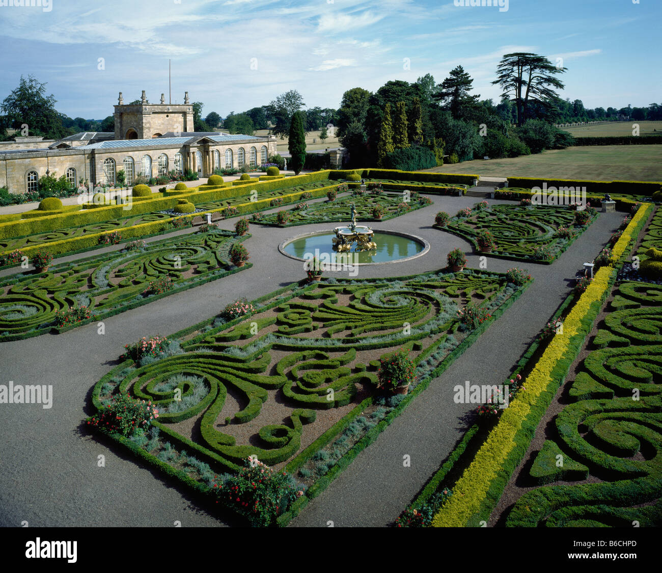 Il Palazzo di Blenheim, il giardino italiano Foto Stock