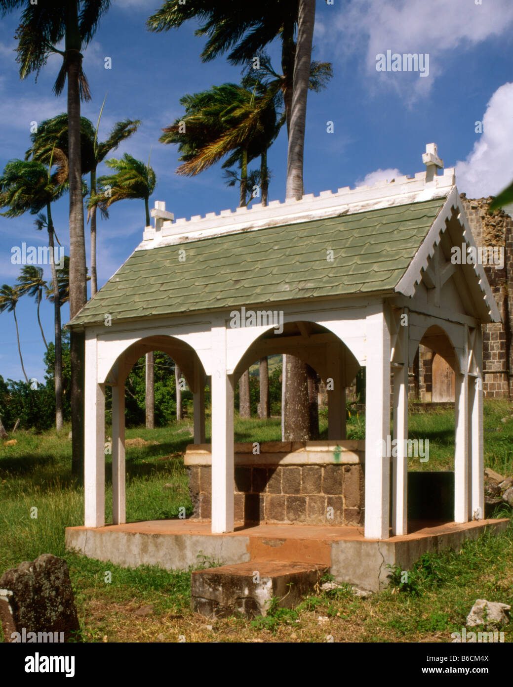 St.Kitts Tomba di Sir Thomas Warner, primo colono Foto Stock