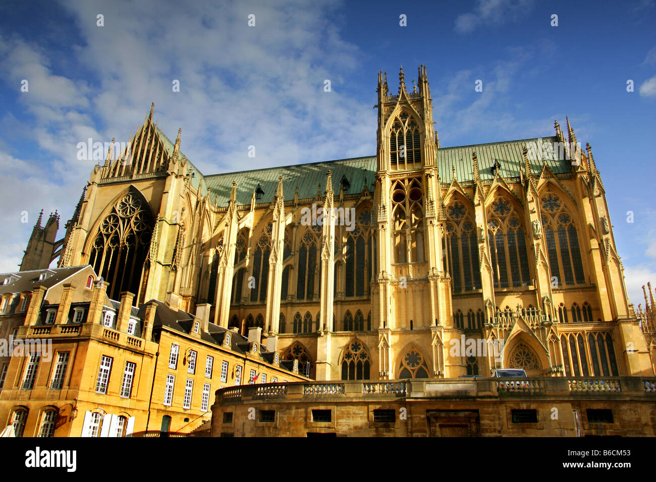 Etienne's Cathedral di Metz, nella regione della Lorena della Francia. Foto Stock