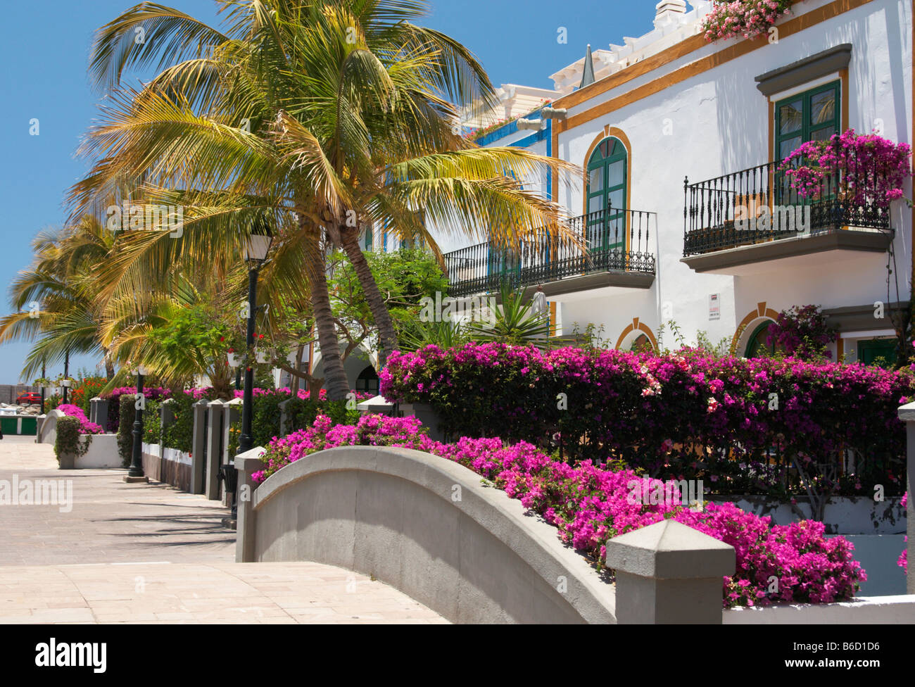 Gran Canaria: case si affaccia sulla marina di Puerto de Mogan Foto Stock