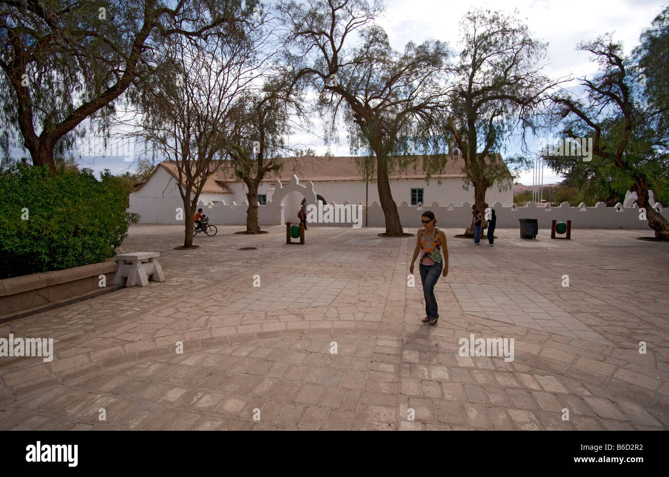 San Pedro Plaza, Atacama, Cile Foto Stock