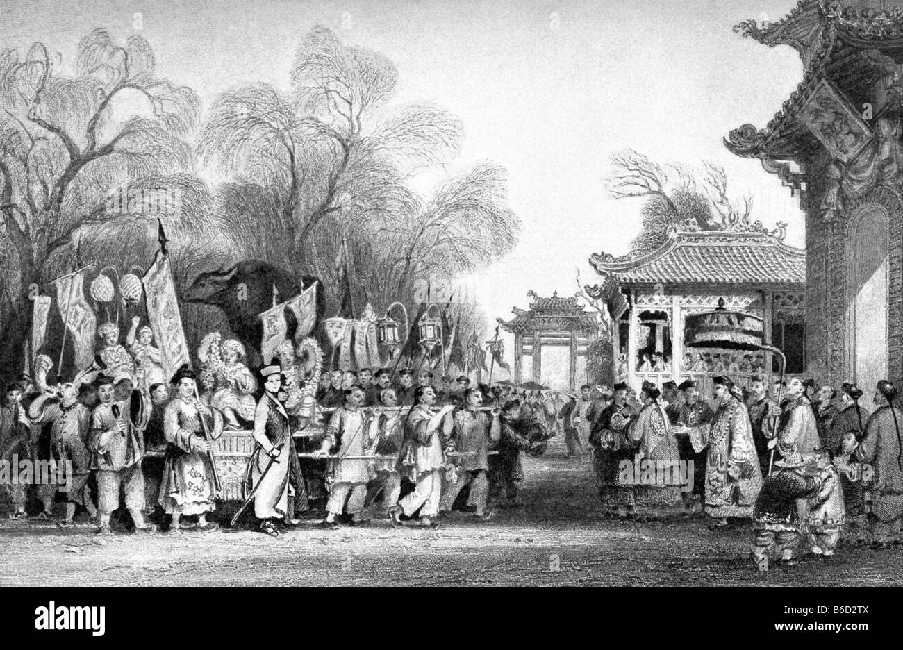 Marco Polo accolto al Kublai Khan's Court Foto Stock