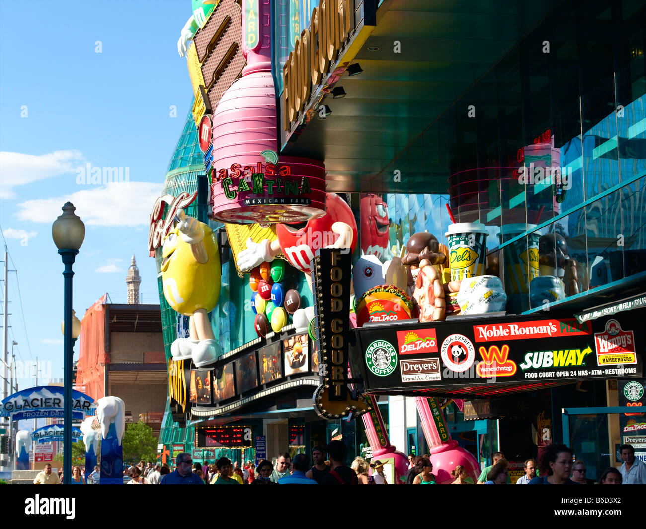 Las Vegas Strip Gamesworks Fast Food Foto Stock