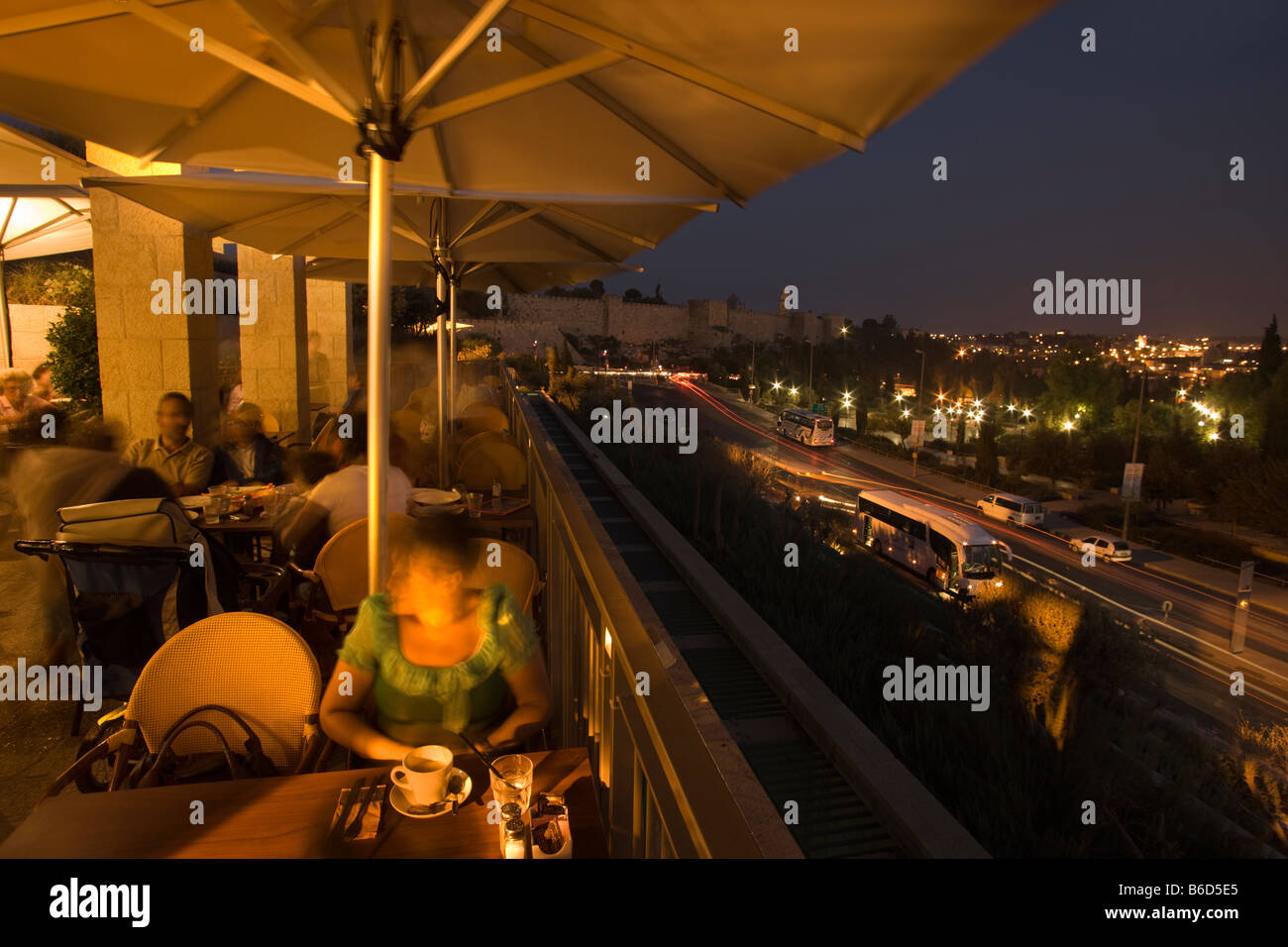 CAFE ROLLADIN MAMILLA SHOPPING MALL mura della città vecchia di Gerusalemme ISRAELE Foto Stock