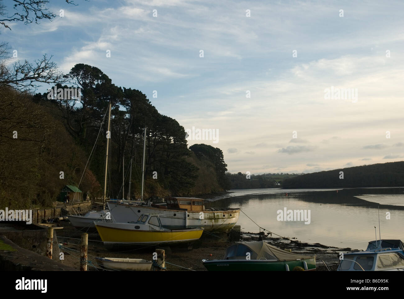 Truro river, a estuario - Malpas, Cornwall, Inghilterra Foto Stock