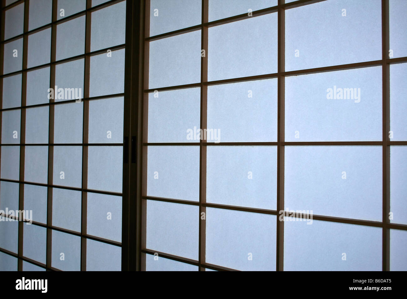 Finestra Japanesse tenda, Osaka, Giappone Foto Stock