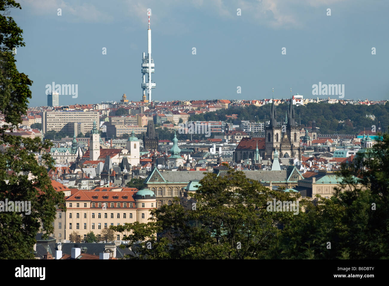 Città vecchia skyline del centro di Praga REPUBBLICA CECA Foto Stock