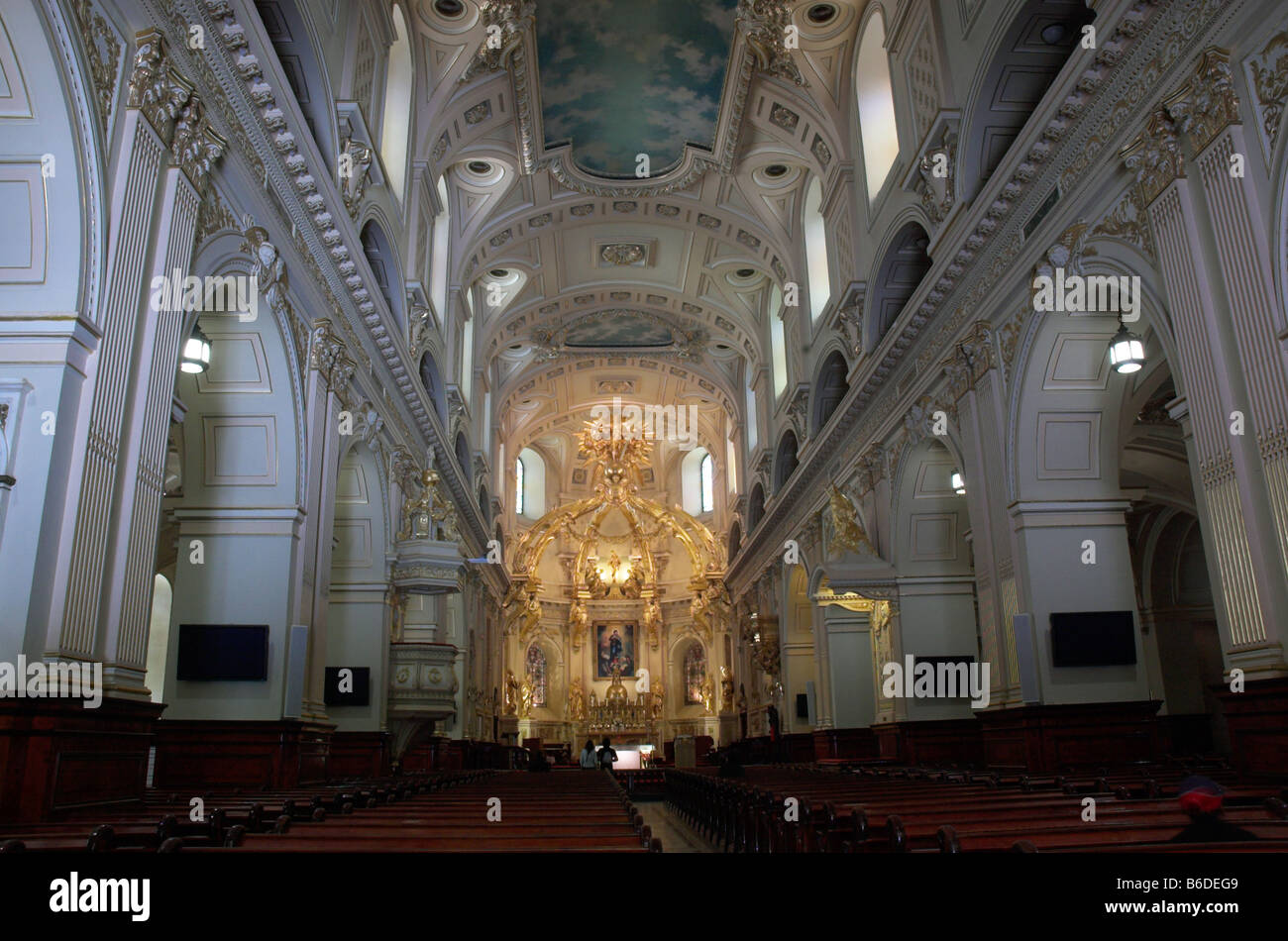 Gli interni della cattedrale di Notre Dame in Quebec City Foto Stock
