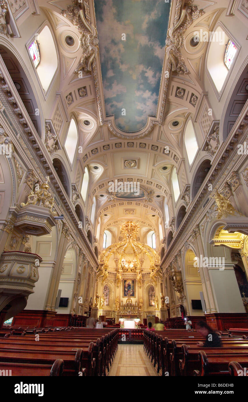 Gli interni della cattedrale di Notre Dame in Quebec City Foto Stock