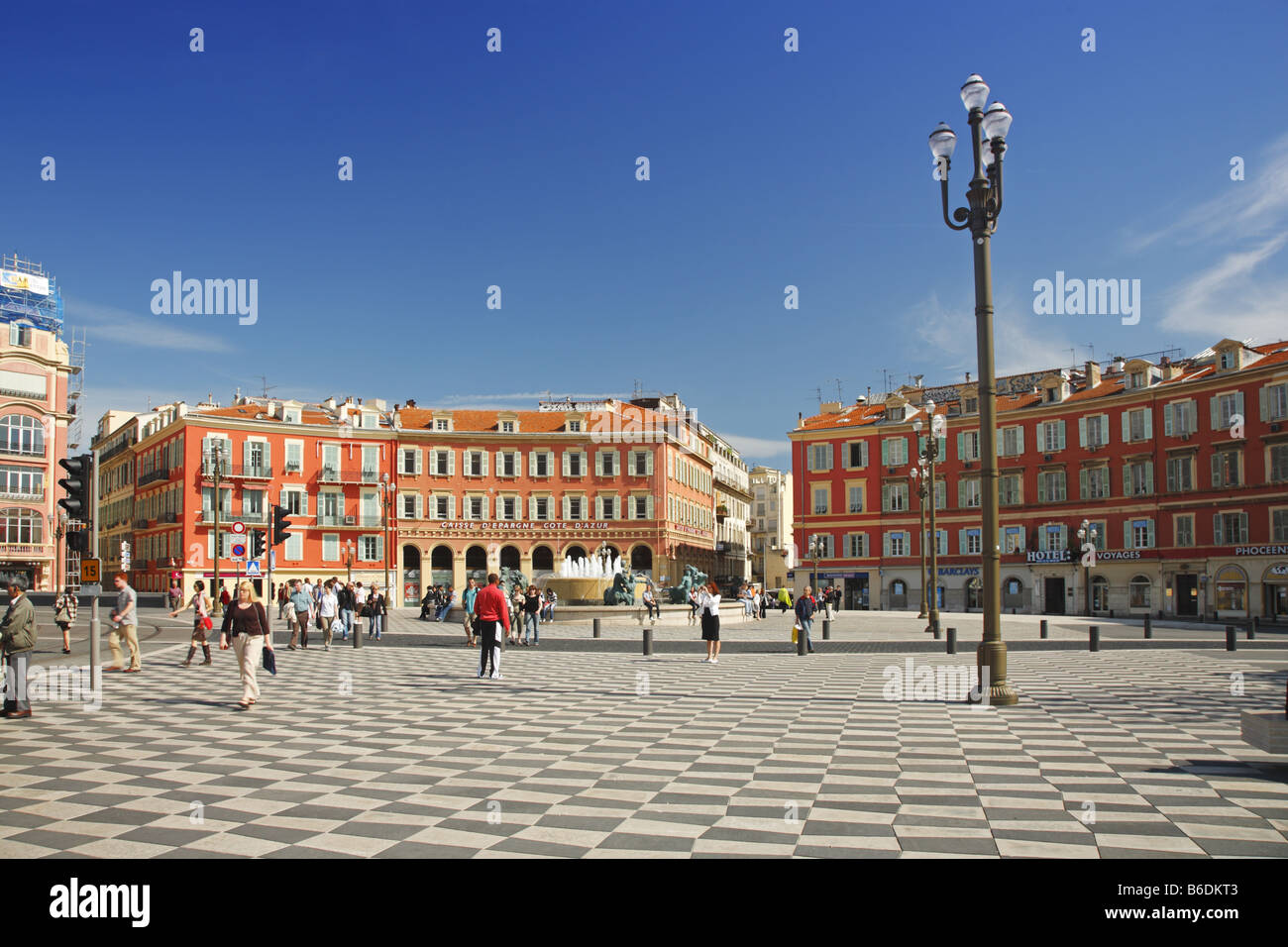 Place Masséna piazza principale, Nice, Francia Foto Stock