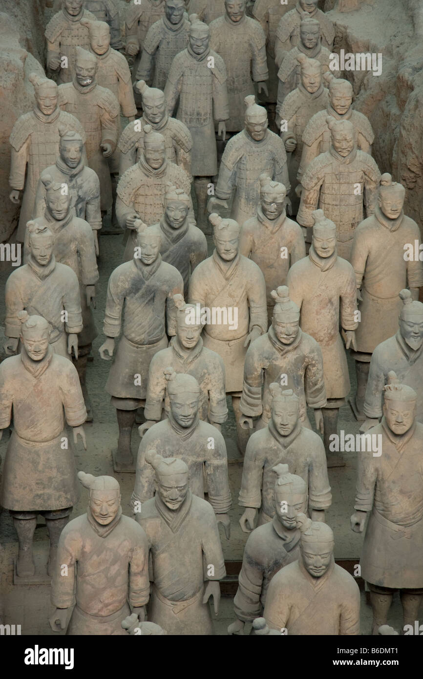 I soldati di terracotta in Xian Cina Foto Stock