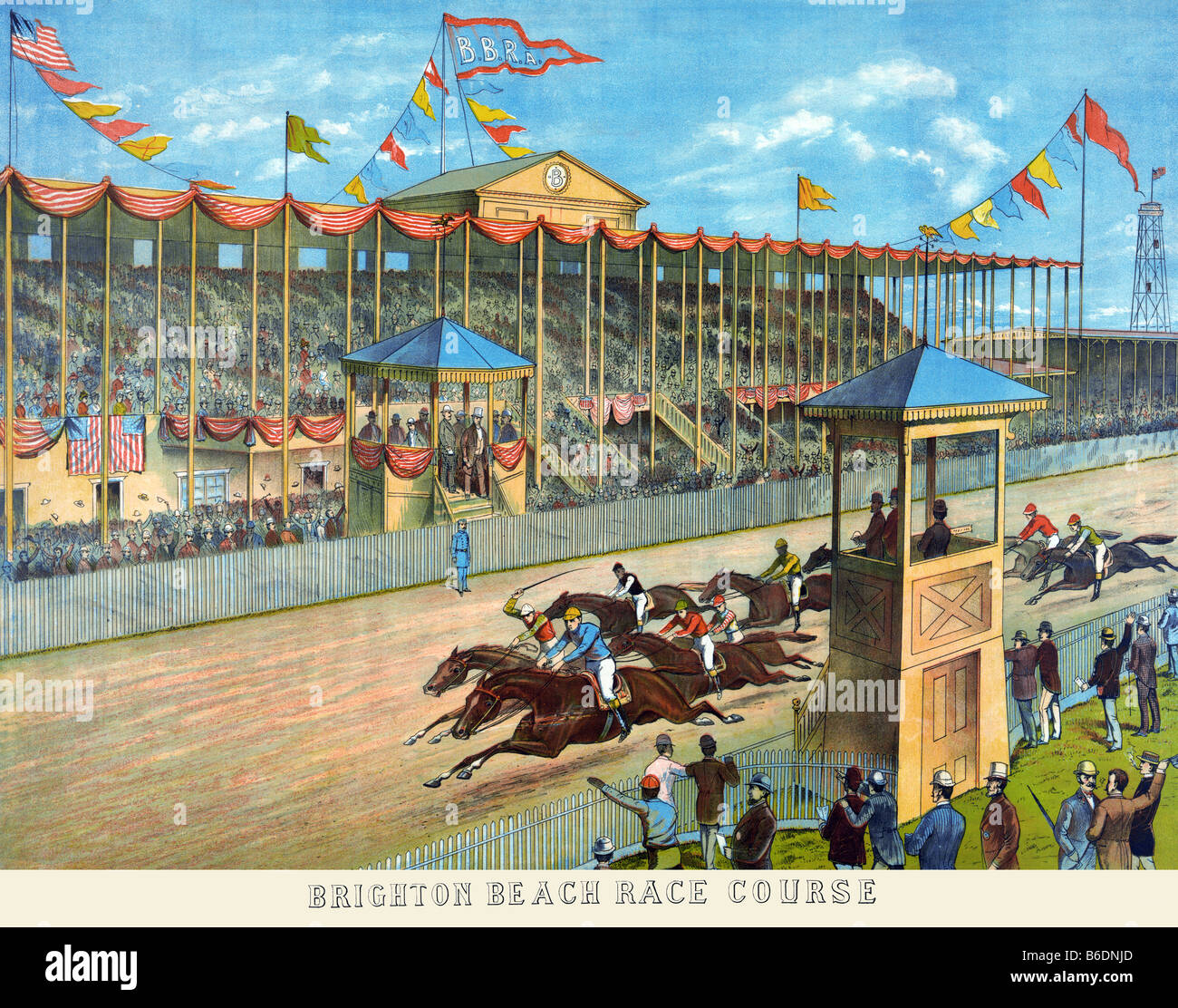 La spiaggia di Brighton Race Course Foto Stock