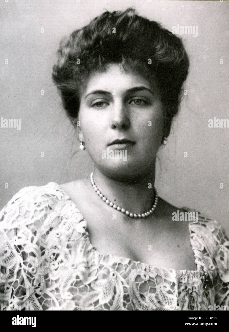 VICTORIA Eugenia di Battenberg 1887 - 1969. Regina consorte del Re Alfonso XIII di Spagna e grand-figlia della regina Victoria Foto Stock