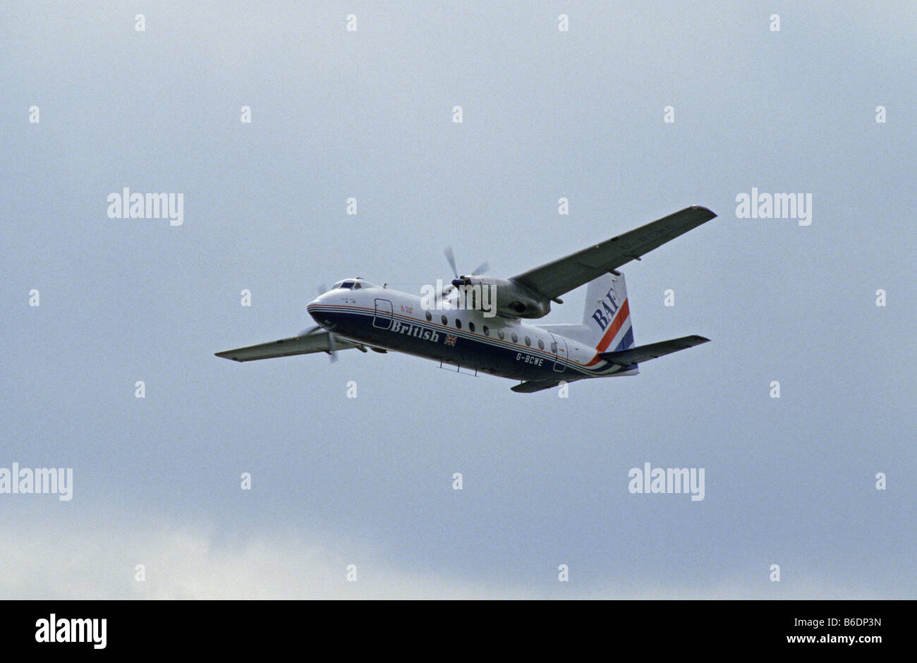 Handley Page HPR-7 Dart Herald 206 aereo di linea in corrispondenza di estremità Sud Air Show 1986 Foto Stock