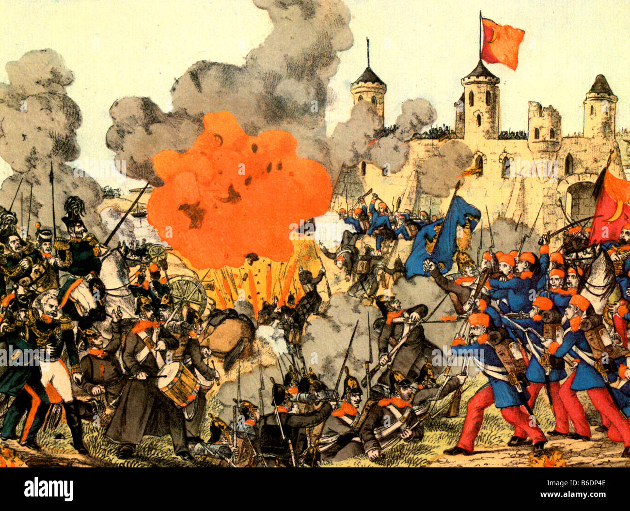Battaglia di SILISTRA nel 1878 tra la Russia e la Turchia durante la loro guerra 1877-78 Foto Stock