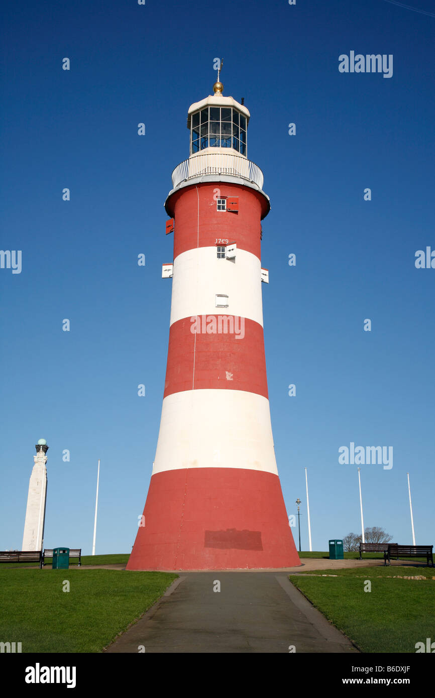 Smeatons Tower faro in Plymouth, Devon UK. Foto Stock