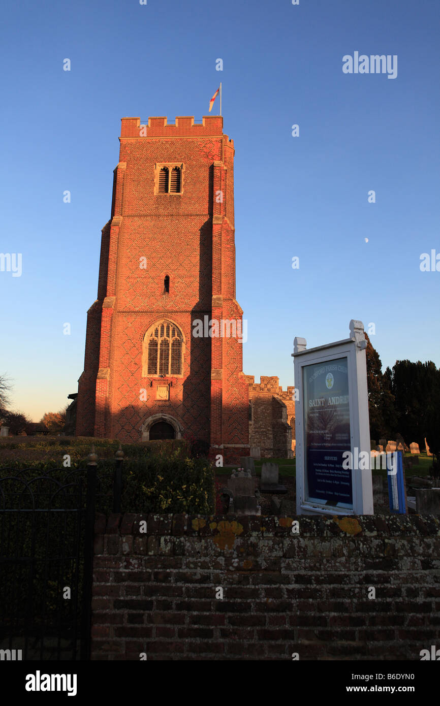 Regno Unito essex rochford chiesa di Sant'Andrea Foto Stock