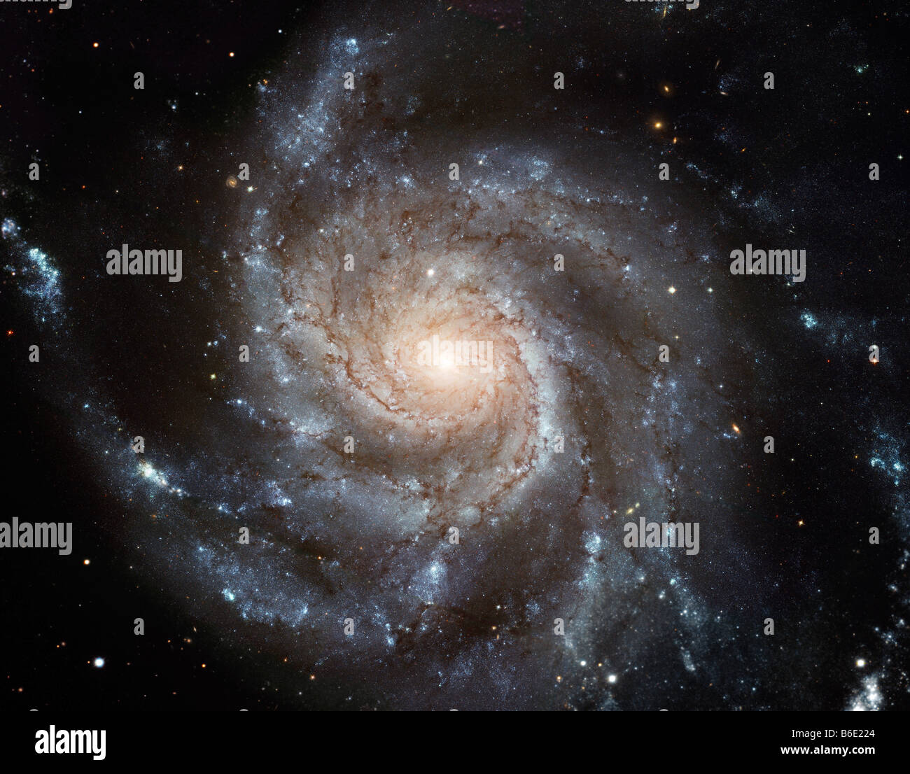 Galassia a spirale M101, il Telescopio Spaziale Hubble immagine. M101 è anche conosciuta come la girandola di Galaxy. Foto Stock