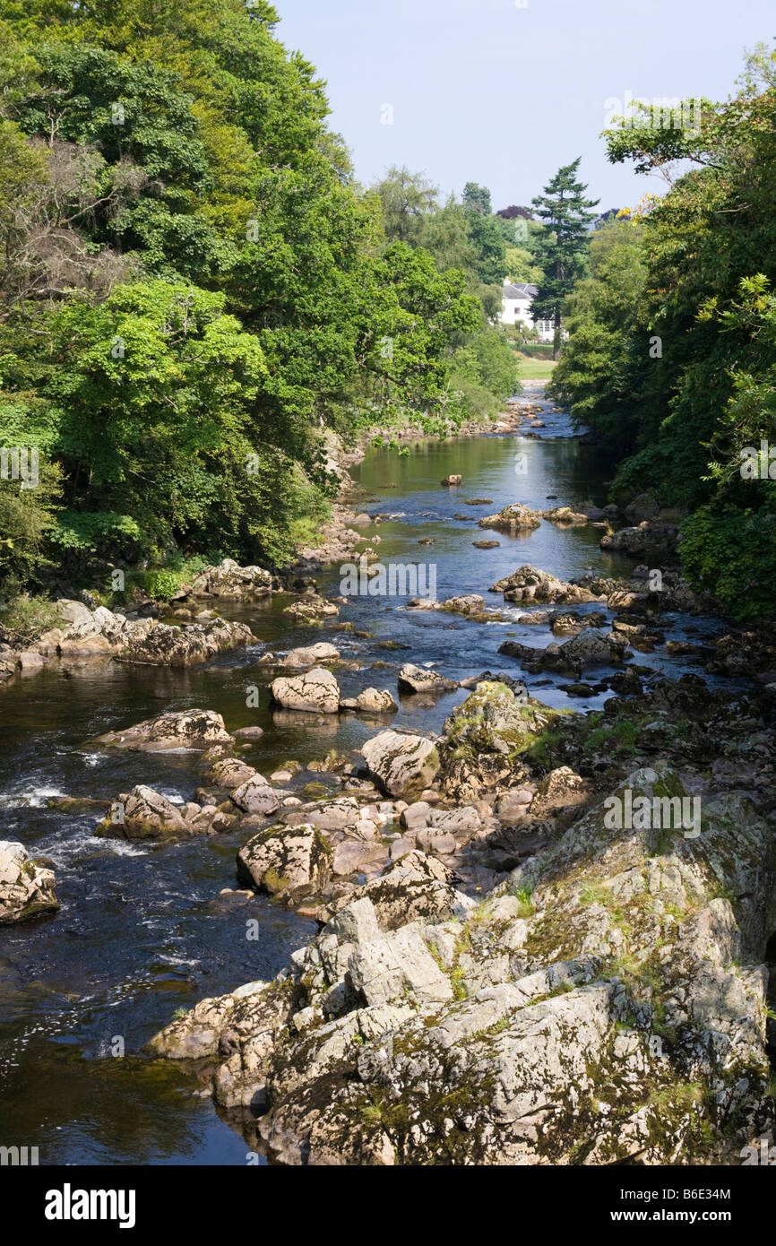 Il fiume Feugh al ponte di Feugh, Aberdeenshire, Scozia Foto Stock