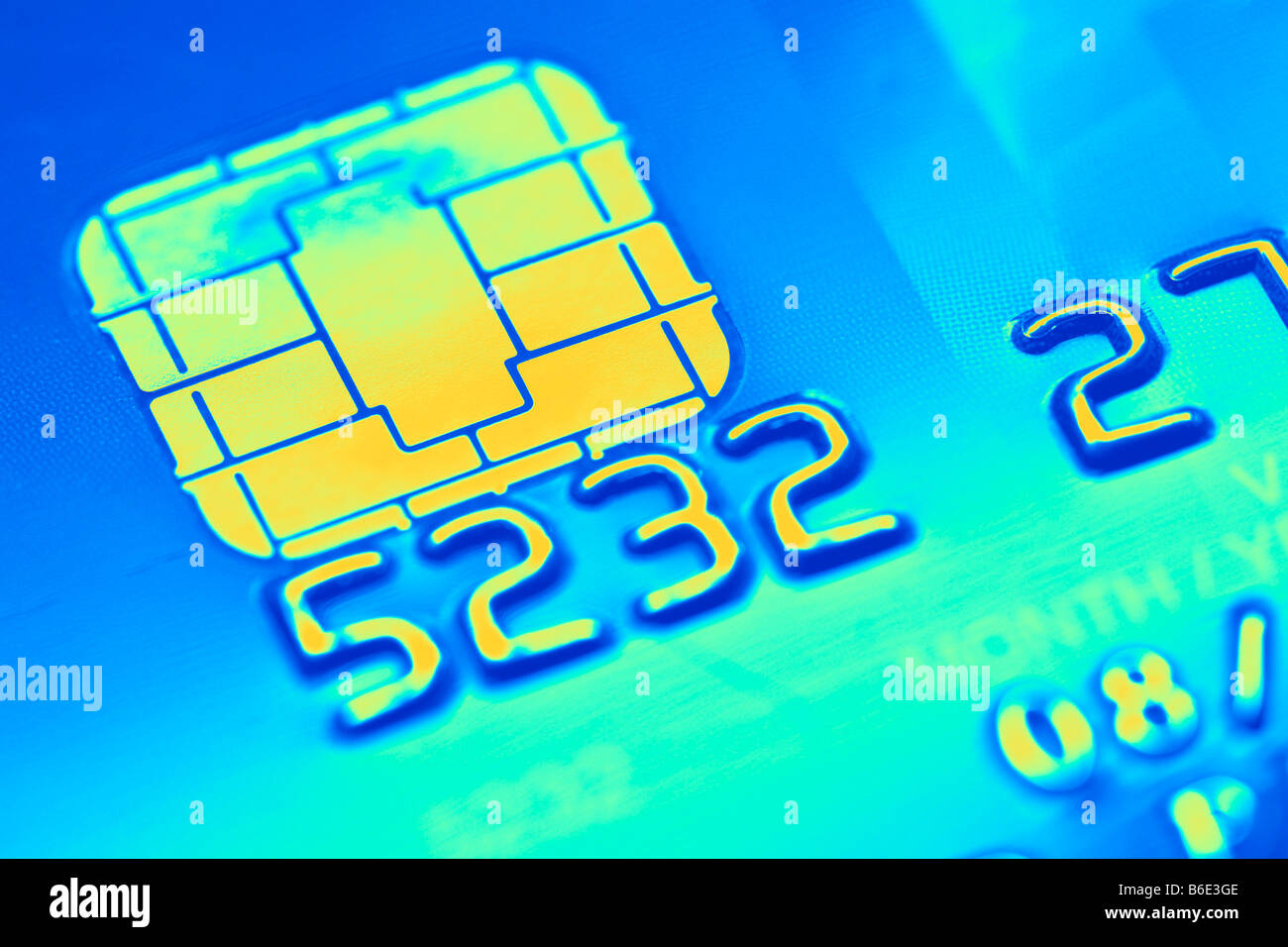 Carta di credito microchip Foto Stock