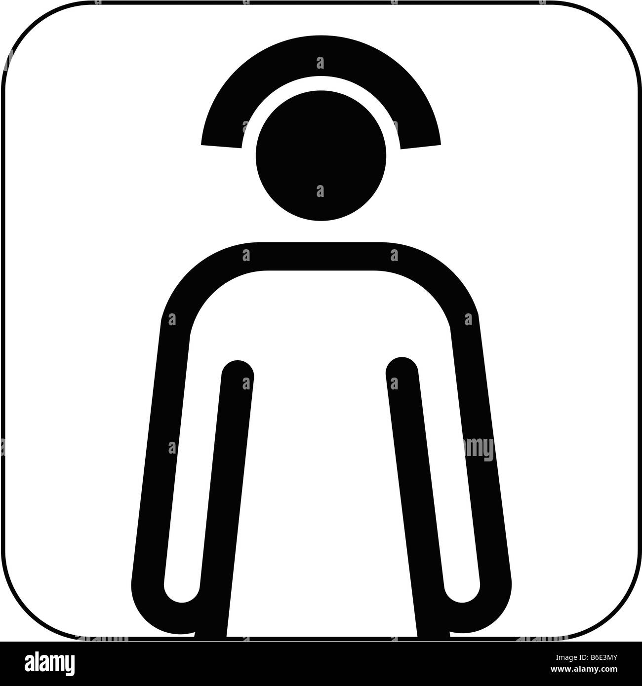 Simbolo di infermiere contro uno sfondo bianco Foto Stock