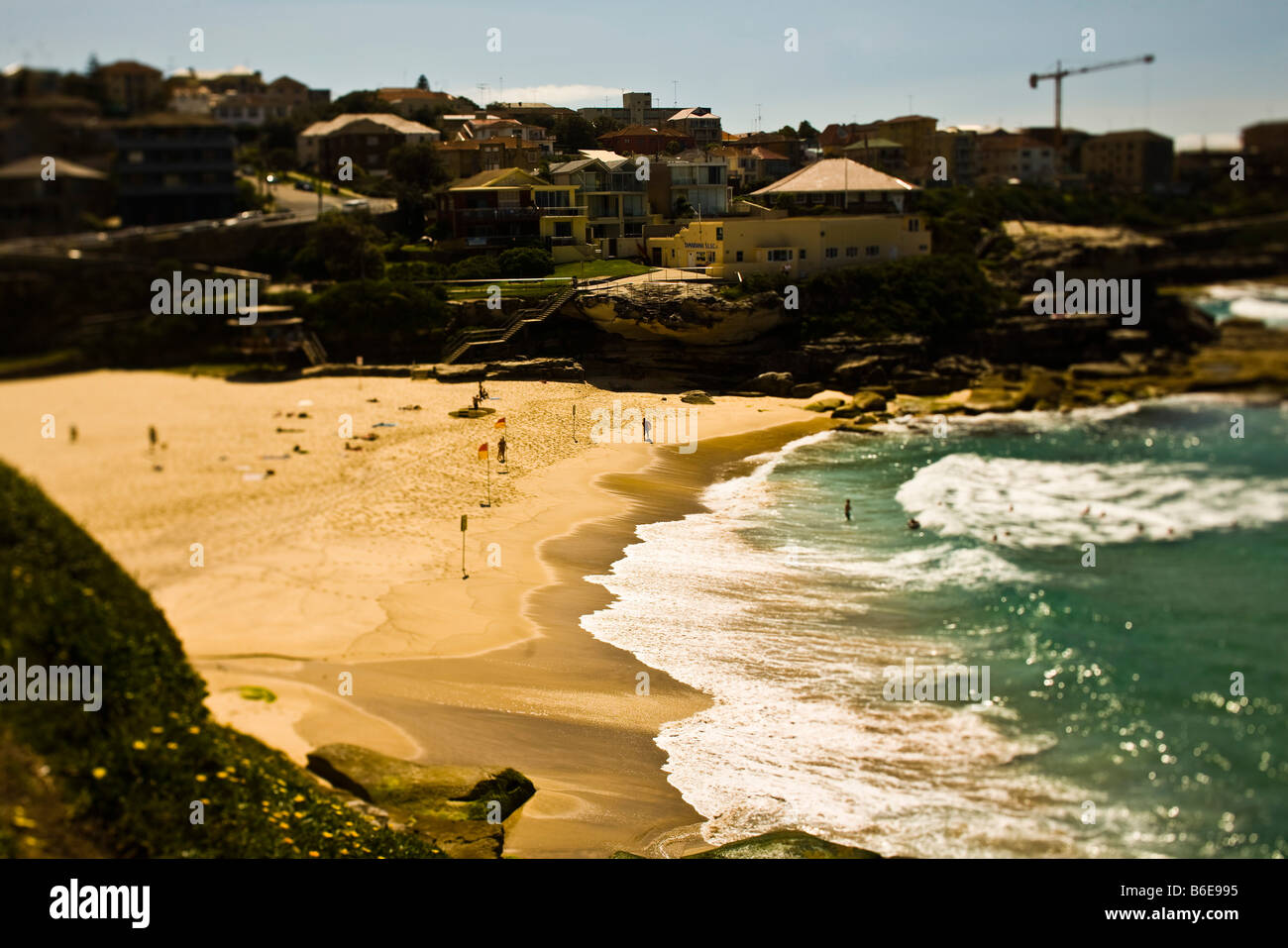 Una panoramica di Bronte Beach a Sydney in Australia Foto Stock