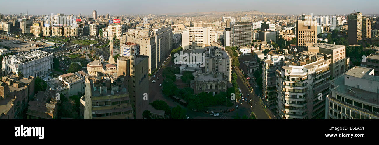 Cairo Panorama incl Midan Tahrir piazza Egitto Foto Stock