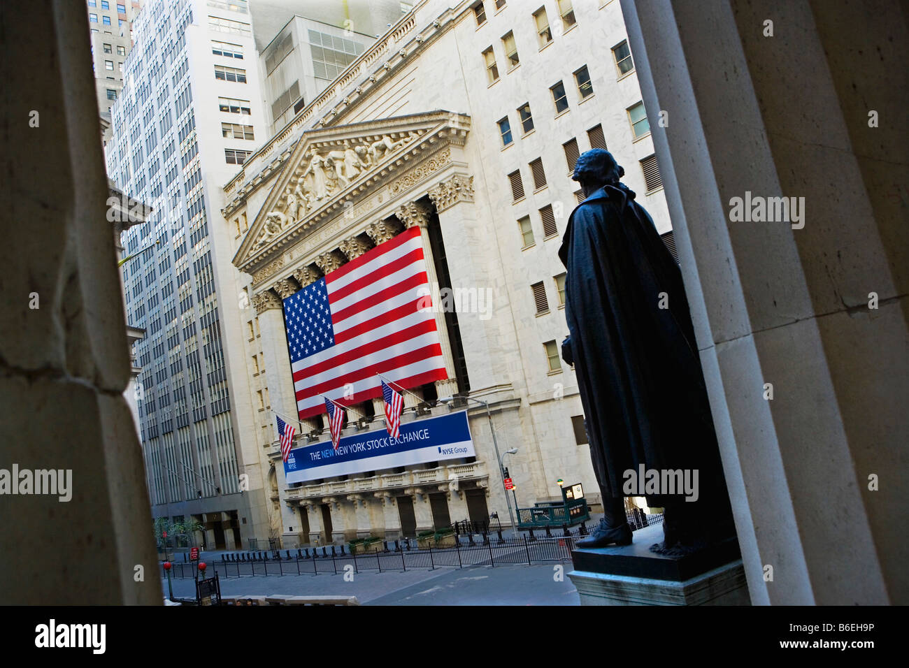 Stati Uniti d'America, New York Wall Street, Stock Exchange Foto Stock