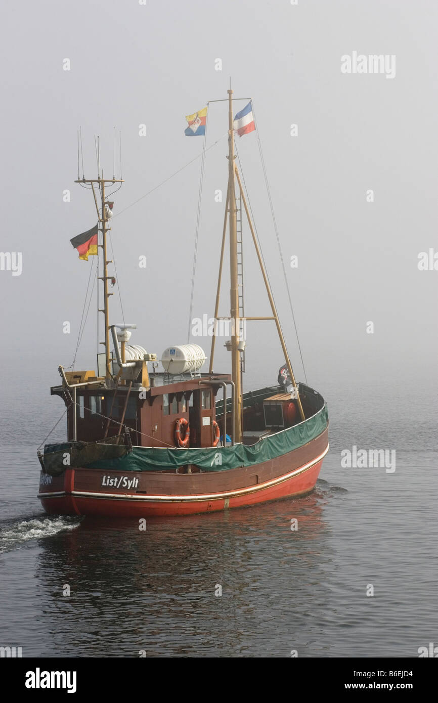 Fresa di pesca nel Mare del Nord vicino a Sylt, Schleswig-Holstein, Germania, Europa Foto Stock
