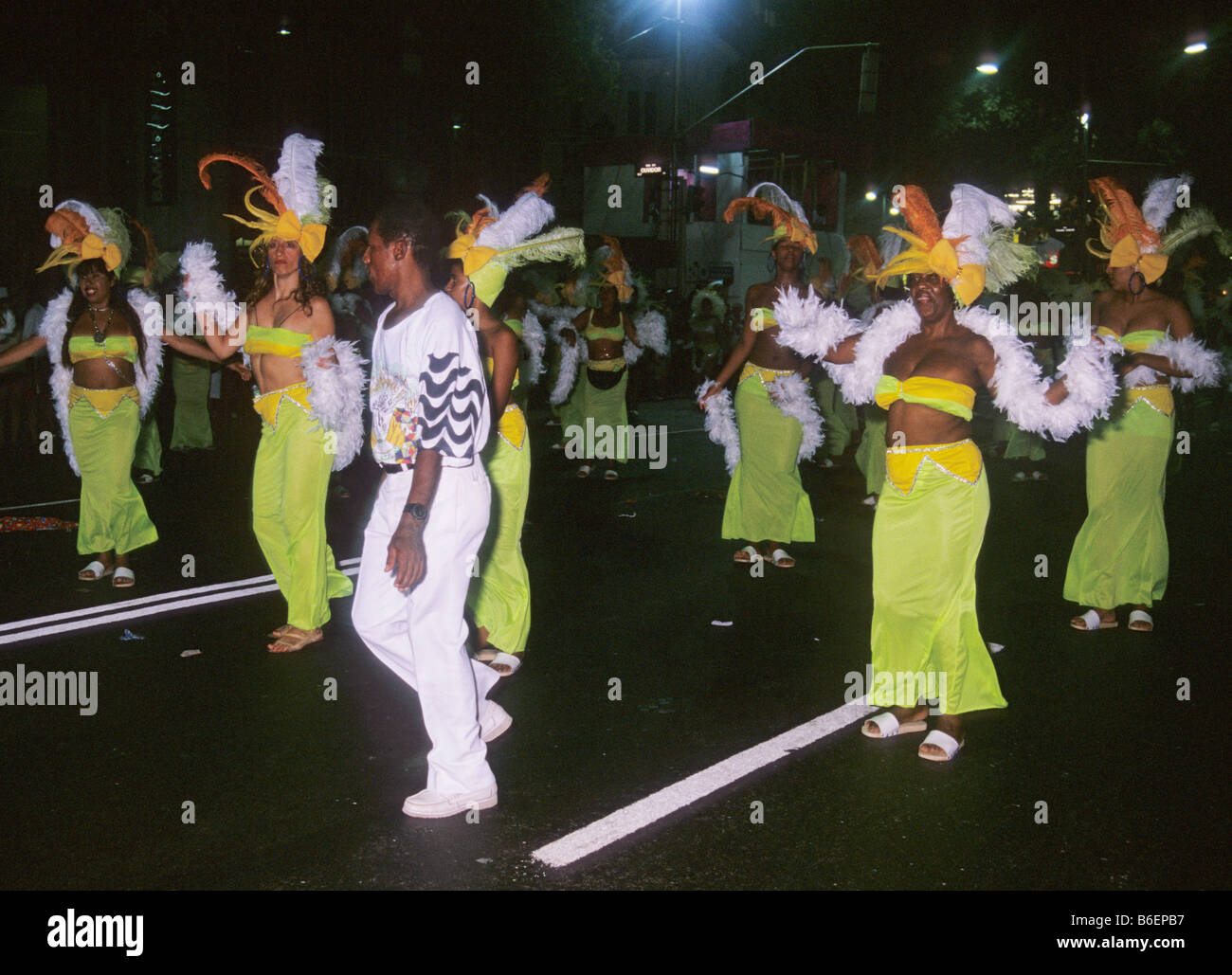 La street parade durante il carnevale di Rio de Janeiro in Brasile Foto Stock