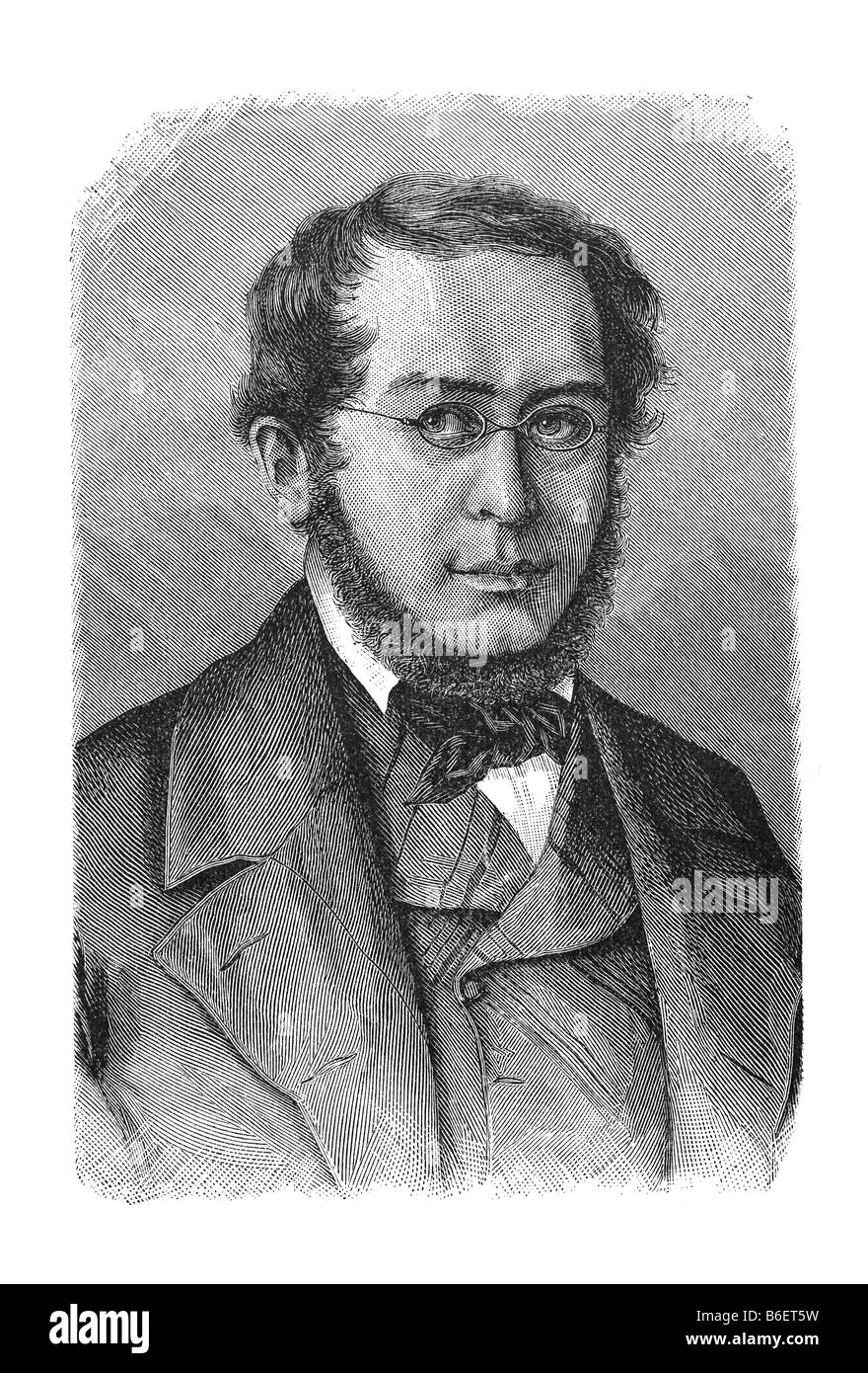 Pierre Joseph Proudhon, 15. Gennaio 1809 Besançon, Francia - 19. Gennaio 1865 Passy vicino a Parigi Foto Stock