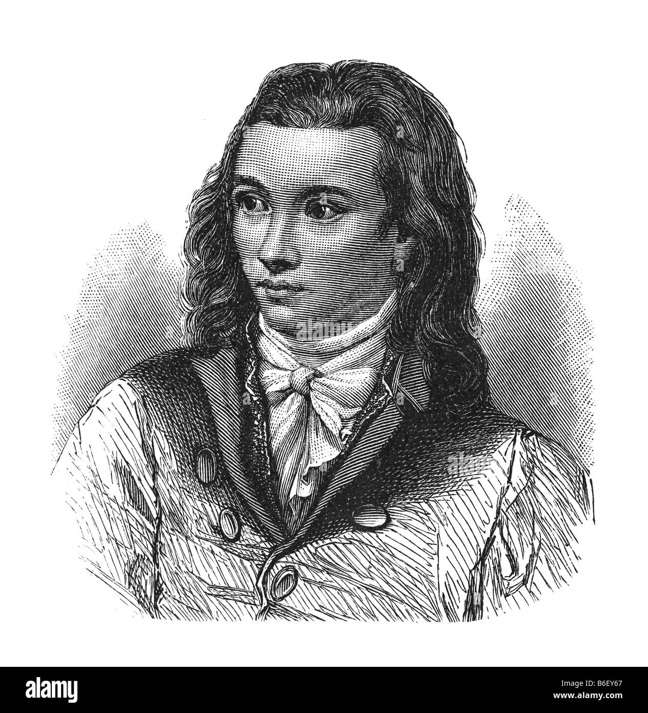 Novalis, Georg Friedrich Philipp Freiherr von Hardenberg, 2. Maggio 1772 Castello Oberwiederstedt - 25. Marzo 1801 Weissenfels Foto Stock