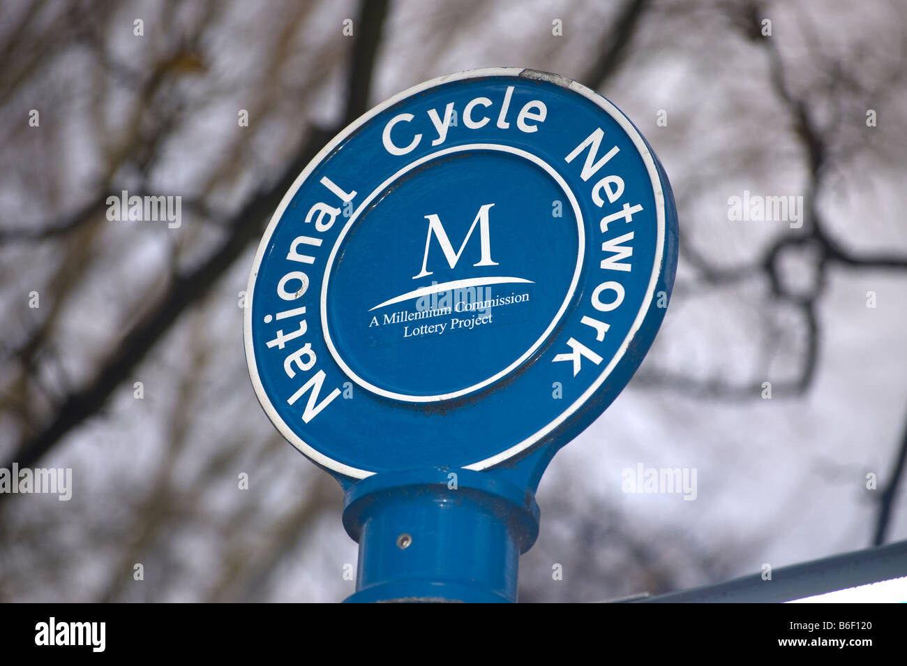 Ciclo nazionale rete segno del millennio, Prato Centrale a piedi, Edimburgo Foto Stock