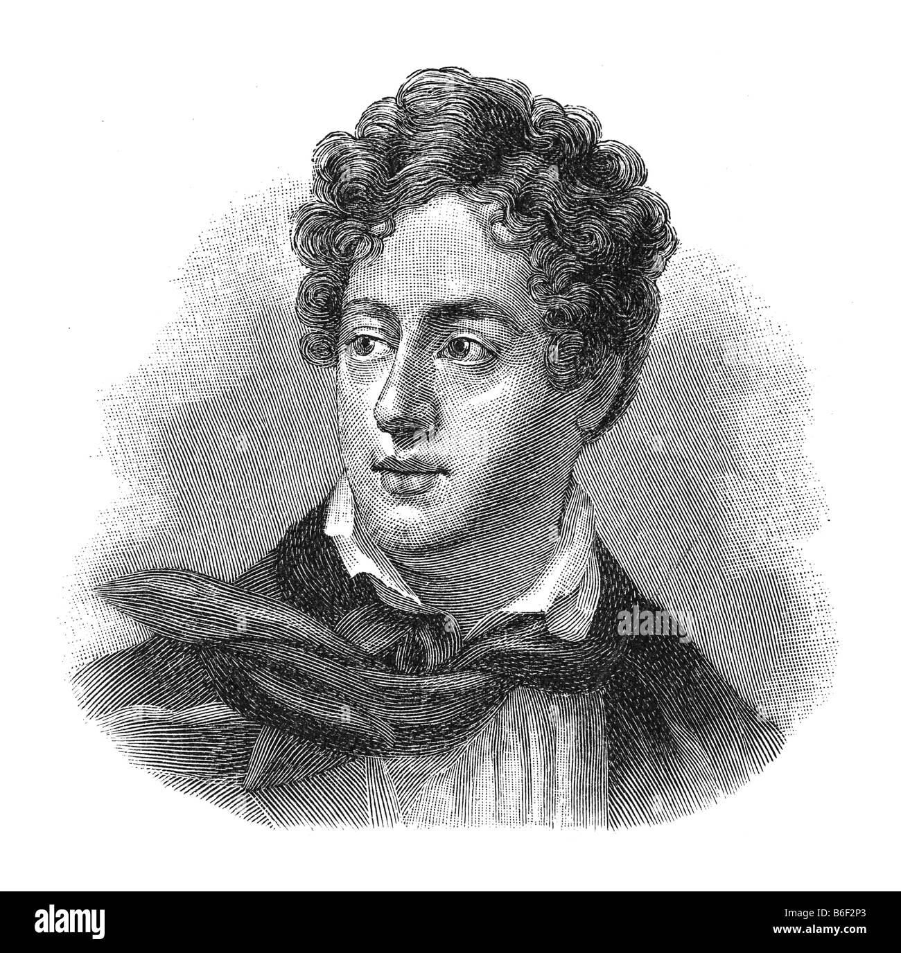 George Gordon Noel Byron, sesto Barone Byron FRS di Rochdale, 22. Gennaio 1788 a Londra - 19. Aprile 1824 in Messolongi Foto Stock