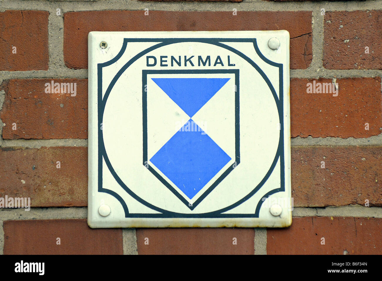 Segno per monumento architettonico Foto Stock