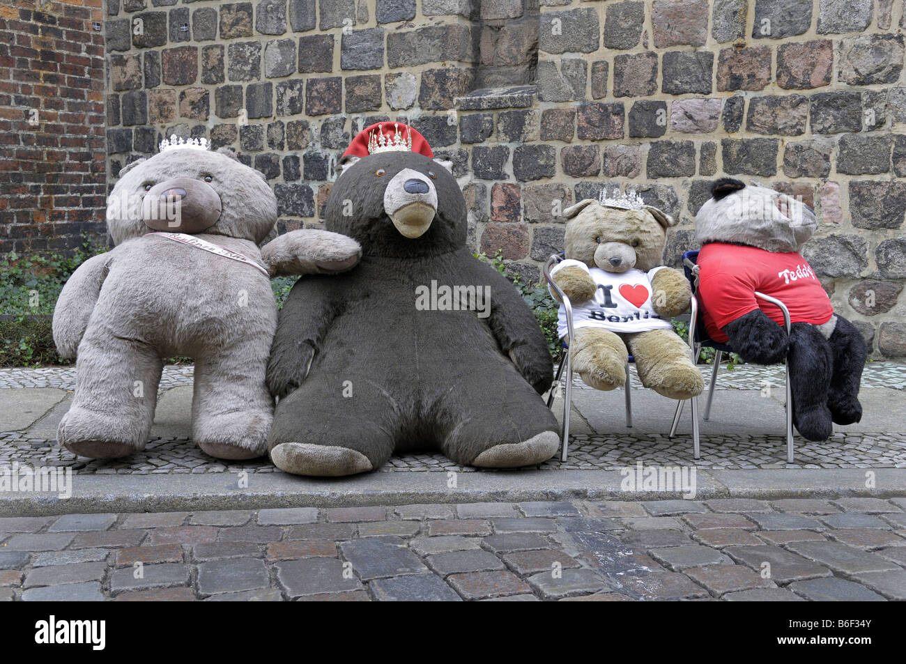 Peluche come porta di Berlino, Germania, Berlino Foto Stock