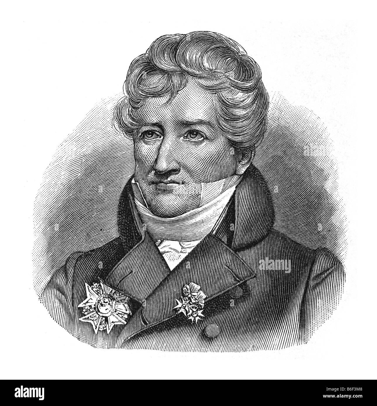 Georg Cuvier, barone Georges Léopold Chrétien Frédéric Dagobert, 23. Agosto 1769 Montbéliard, Mömpelgard - 13. Mai 1832 Parigi Foto Stock