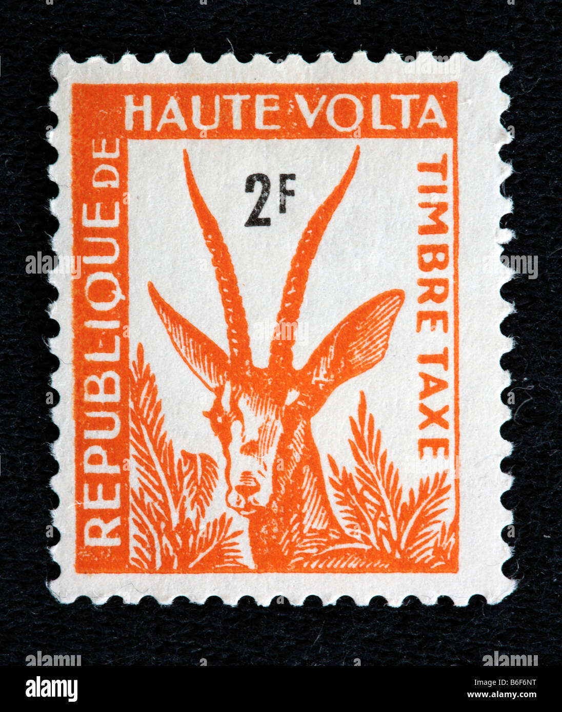 Gazelle, francobollo, Burkina Faso (Alto Volta) Foto Stock