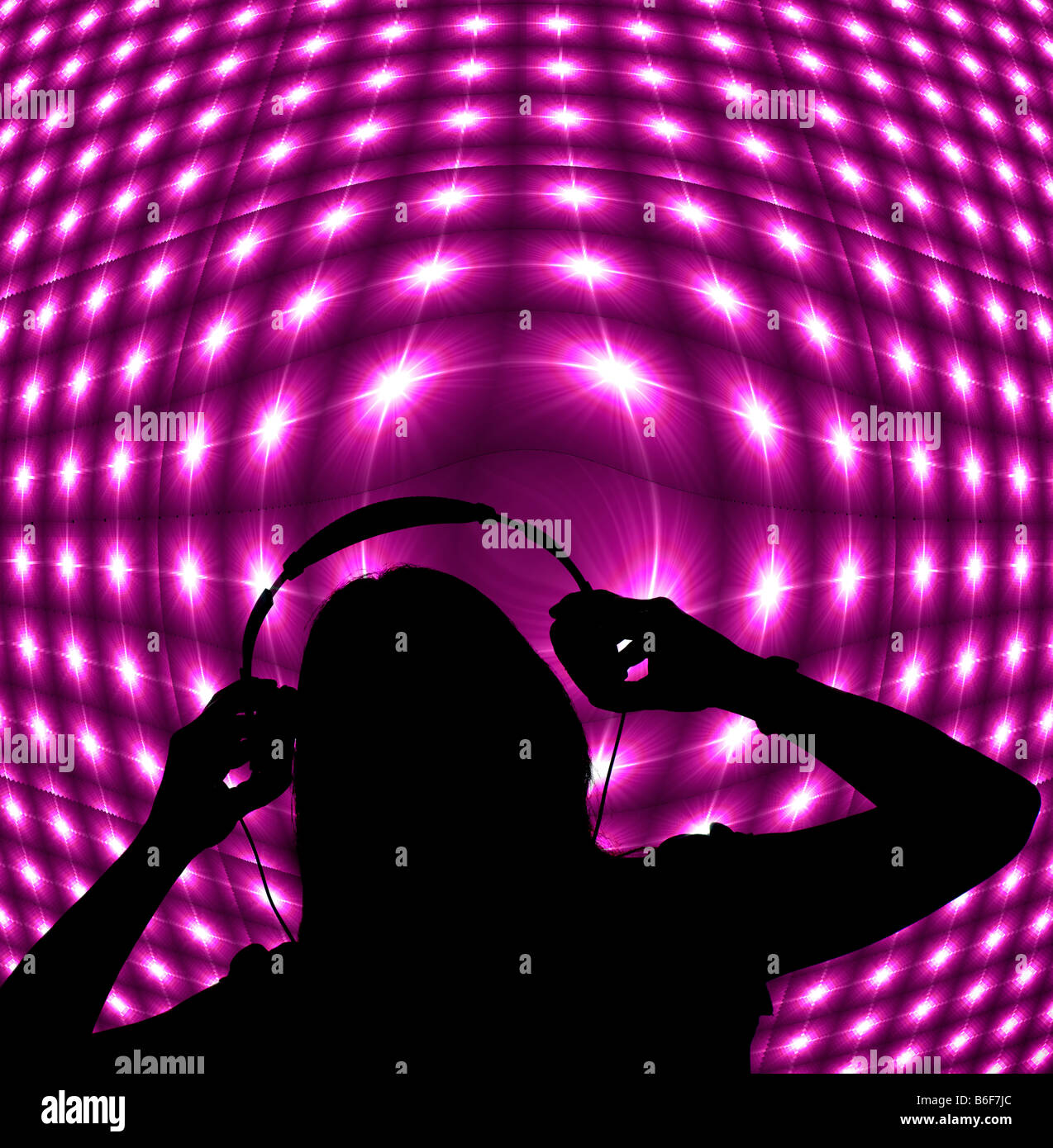 Donna ingegnere audio registrazione su nastro video Foto Stock