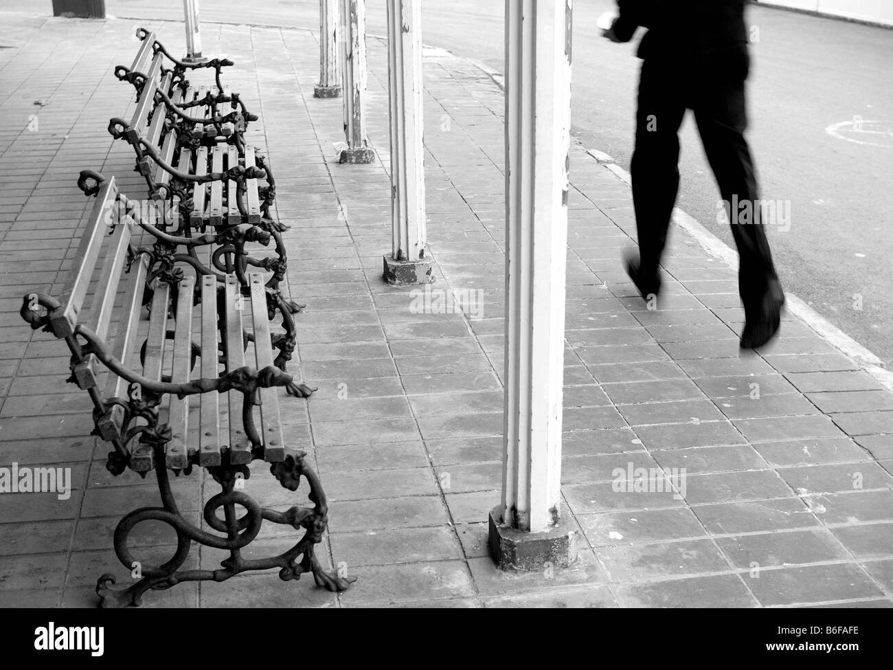 uomo in fretta Foto Stock