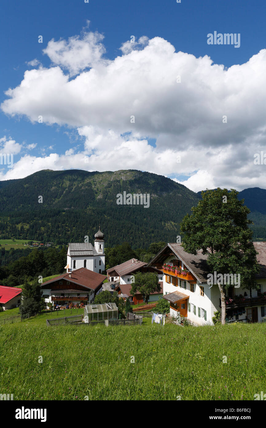 Wamberg vicino a Garmisch-Partenkirchen, Werdenfelser Land Baviera, Germania, Europa Foto Stock